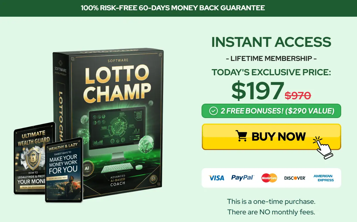 lottochamp-price one-time pricing package